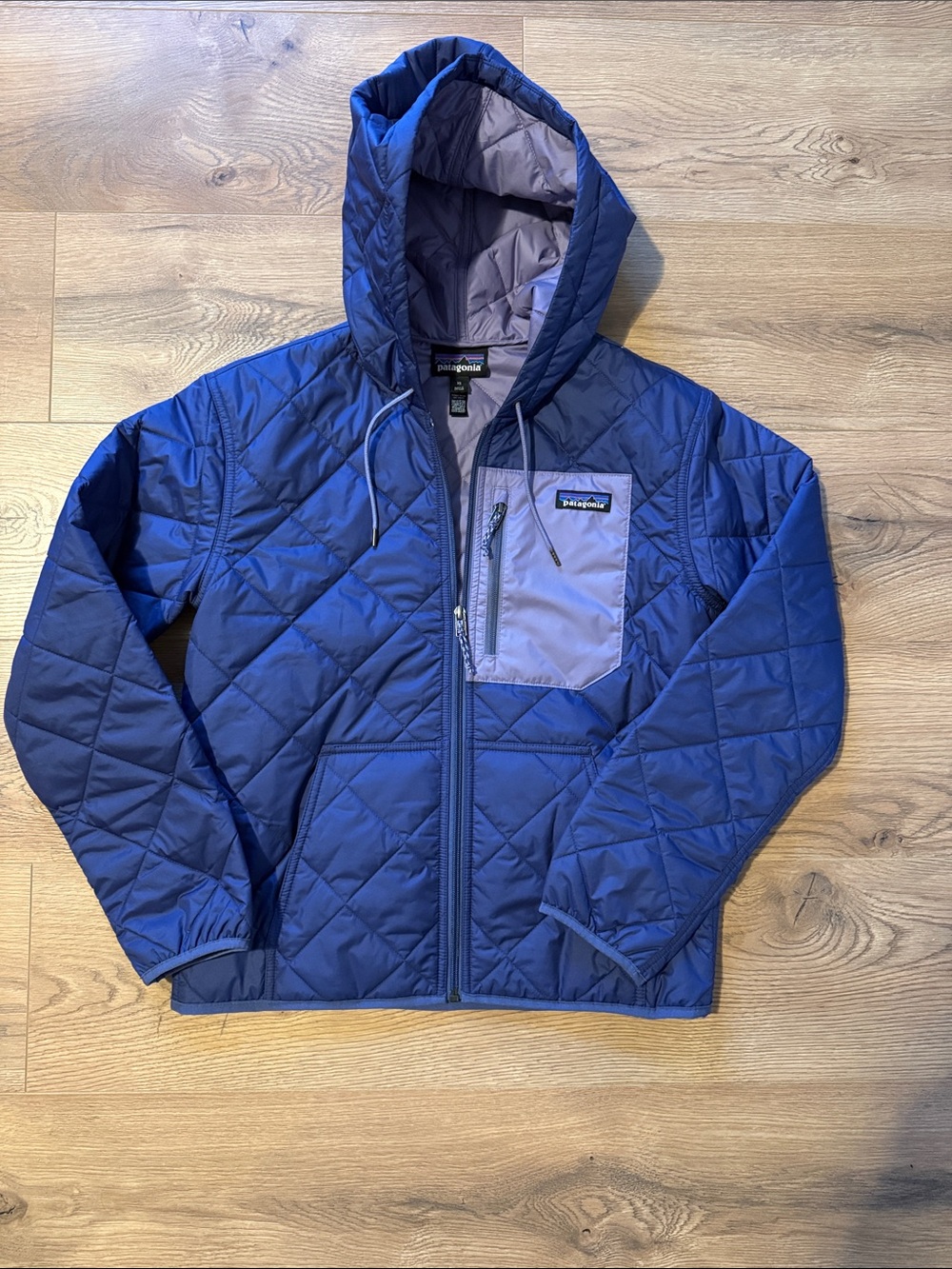 Patagonia Two-Tone purple Quilted Hooded Jacket